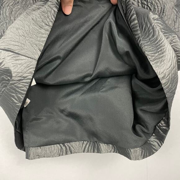 BCBGMAXAZRIA | NWT Gray One Shoulder Jacquard Rosette Cocktail Mini Dress - Picture 9 of 12